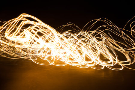 Various luminous  fractals on a dark background