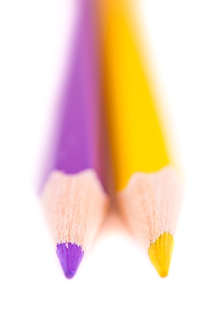 Colorful pencils isolated on a white background.の写真素材