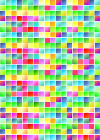 Vertical background of many mettalic colourful squares.のイラスト素材