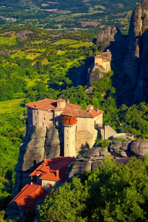 Roussanou Monastery of Meteora Monasteries in Trikala region, Greece during summer season.の写真素材