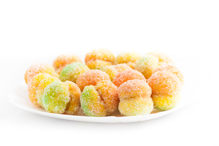 Romanian cookies, homemade, over white background.の写真素材