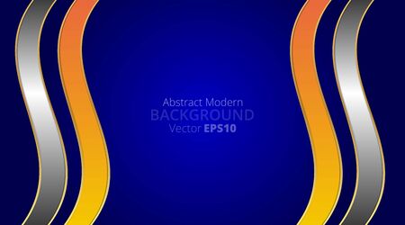 Metallic chrome golden sienna indigo silver elegant realistic geometric abstract modern frame vector background hi-tech techno futuristic rippled decoration, luxury design for web and print templateのイラスト素材