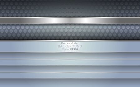 Metallic silver, grey and light blue elegant realistic geometric abstract modern vector background  techno rippled decoration, luxury strong design for web and  print decorationのイラスト素材