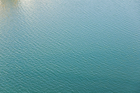 surface of quiet green watersの写真素材