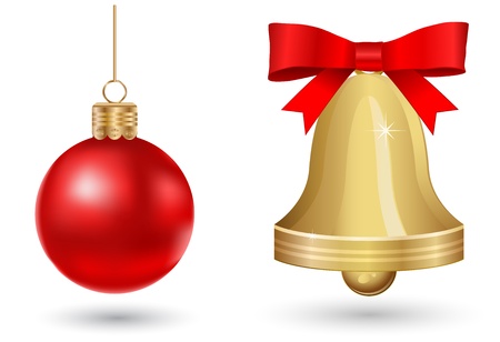 christmas bell and ballのイラスト素材