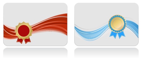 cards with awardのイラスト素材