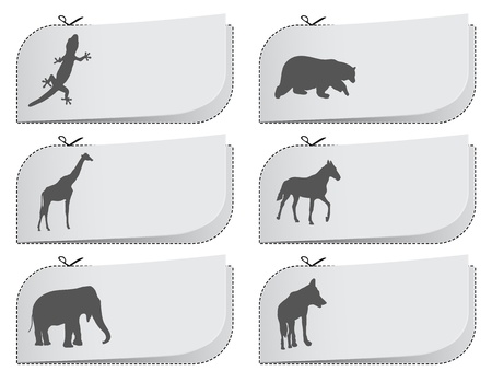 banners with animalsのイラスト素材