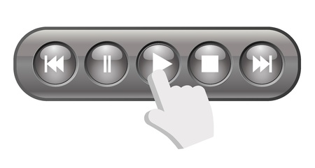 media player buttons panelのイラスト素材