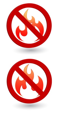 fire prohibited signのイラスト素材