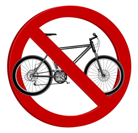 bicycle stop signのイラスト素材