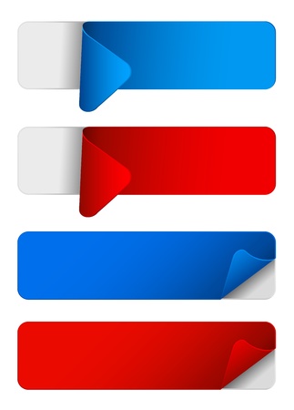 curl bannersのイラスト素材