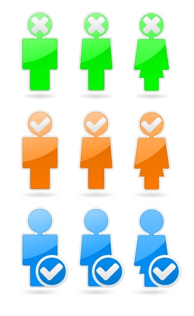 person checkbox label のイラスト素材