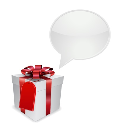 gift box with tag のイラスト素材