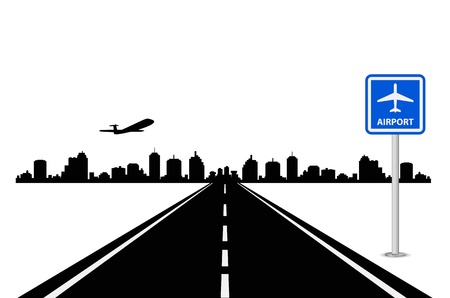 Road to airportのイラスト素材