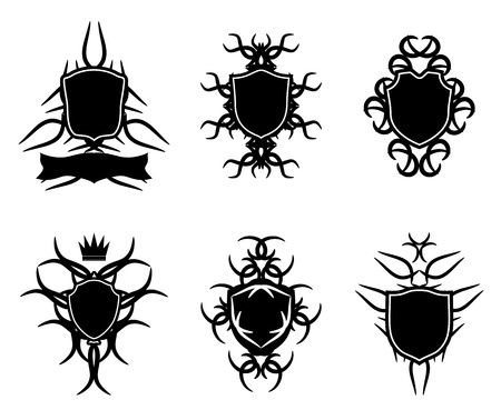 Shield badge gothic designのイラスト素材