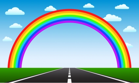 road to rainbowのイラスト素材