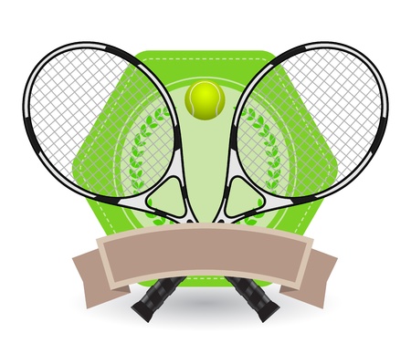 tennis emblem designのイラスト素材