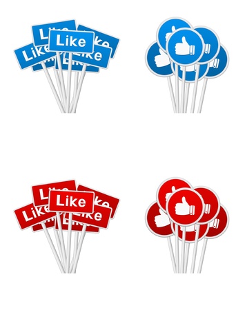 like - banners and signsのイラスト素材