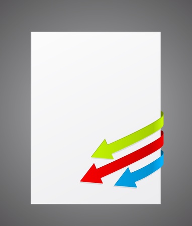 paper page with arrowsのイラスト素材