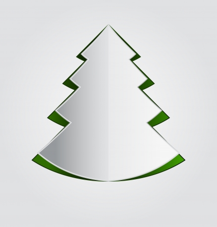 christmas tree paperのイラスト素材