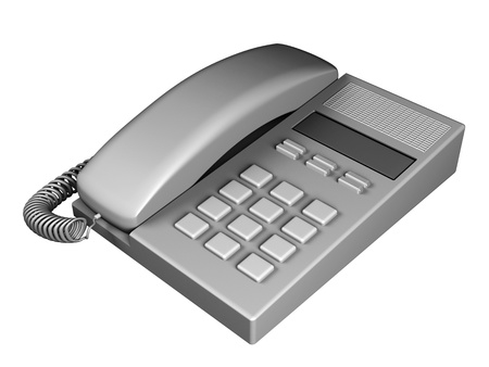 digital phone isolated on whiteの写真素材