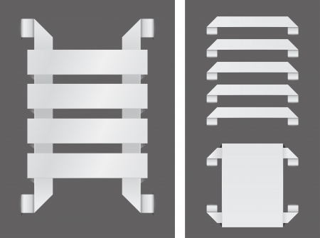 infographics paper banners optionのイラスト素材