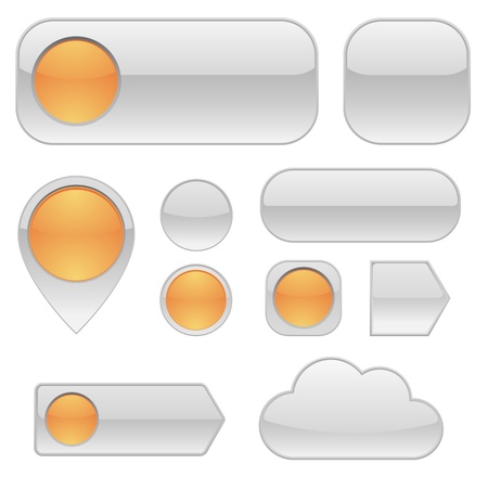 web buttons setのイラスト素材