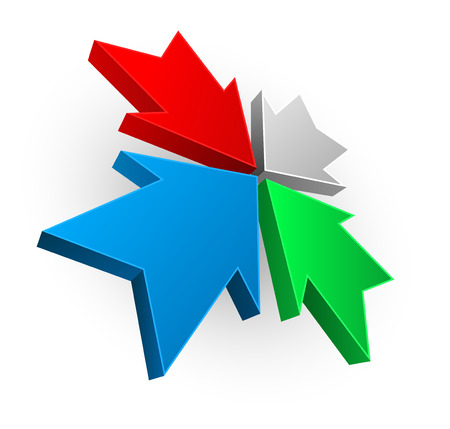 arrows crossed 3d design backgroundのイラスト素材