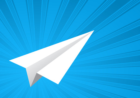 paper airplane on abstract backgroundのイラスト素材