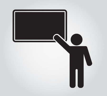 person show at board concept iconのイラスト素材