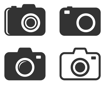 photo camera icon setのイラスト素材