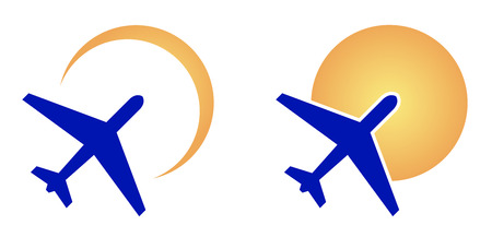 plane with sun emblemのイラスト素材
