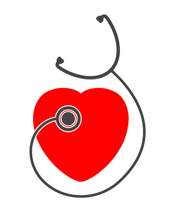 stethoscope heart icon designのイラスト素材