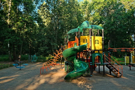 summer playground for cheldren in park