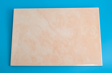 ceramic tile on blue background