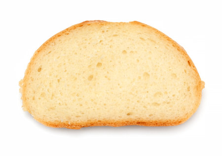 sliced white wheat bread isolated on white background
