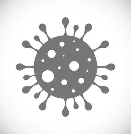 virus and coronavirus isolated on white backgroundの写真素材