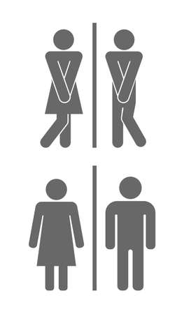 man and woman toilet restroom sign iconの写真素材