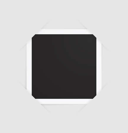 photo card picture frame on white paper backgroundの写真素材