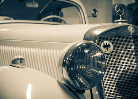 Old Daimler 170 V. Retro car show, Saint-Petersburg, Russia, 26 may 2022.のeditorial素材