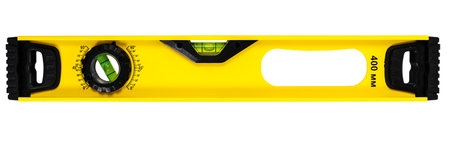 Bubble level for mounting and measurement. Translation: 400 mm.