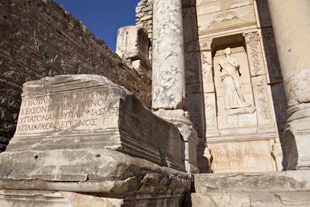 The library of Celsus is an ancient building in Ephesus, Izmir, Turkeyのeditorial素材