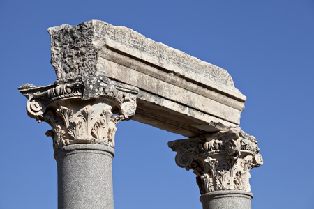 Colums in The Western Gate of Agora in Ephesus, Izmir, Turkeyのeditorial素材