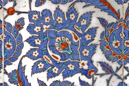 Turkish tile, Rustem Pasa Mosque, Istanbul, Turkeyの写真素材