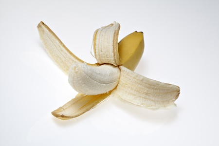 Half-peeled bananaの写真素材
