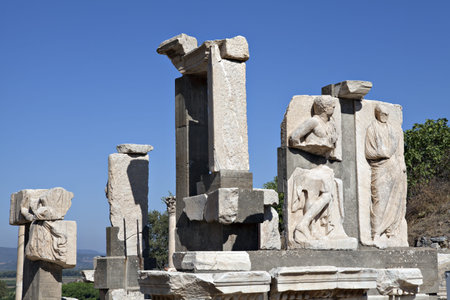The Monument of Memmius, Selcuk, Izmir, Turkeyの写真素材