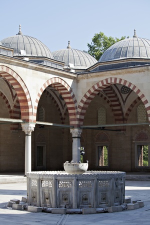 Turkey Edirne,Fountain of Selimiye Mosque  The UBuilt By Mimar Sinan In 1575 のeditorial素材