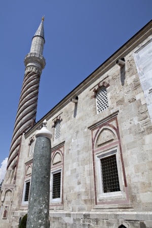 Edirne ÃÃ§ Åerefeli Mosque was completed in 1447, was built in Sultan Muradâs Period  Amurath II   It is told that the mosque was built by an architect whose legs were paralysed  The mosque was also called New Mosque or Cami-i Kebir, people call it asのeditorial素材