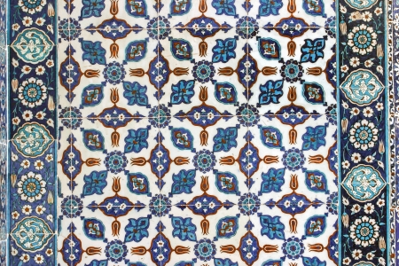 Tile wall decoration of  Rustem Pasha Mosque, Istanbul, Turkeyの写真素材