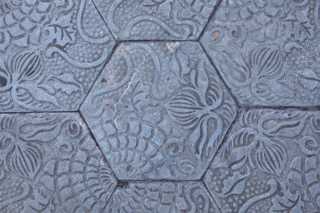 Macro view of sidewalk stones